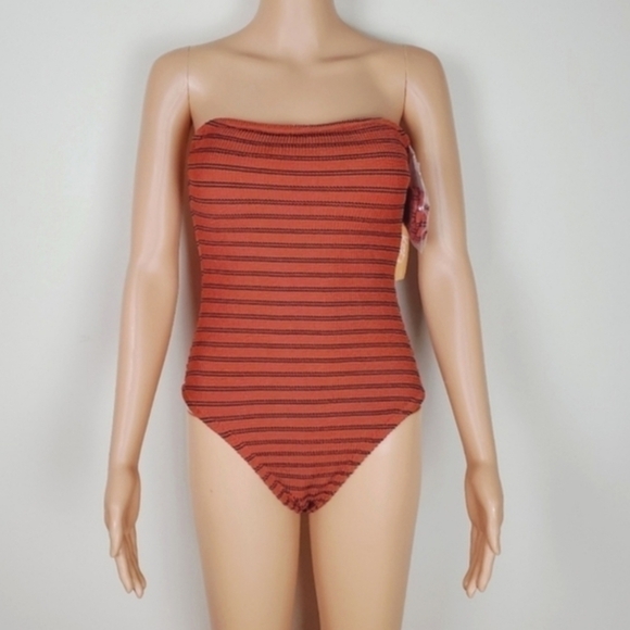 Kona Sol BROWN/PID medium coverage one piece swimsuit Size S - Picture 3 of 13